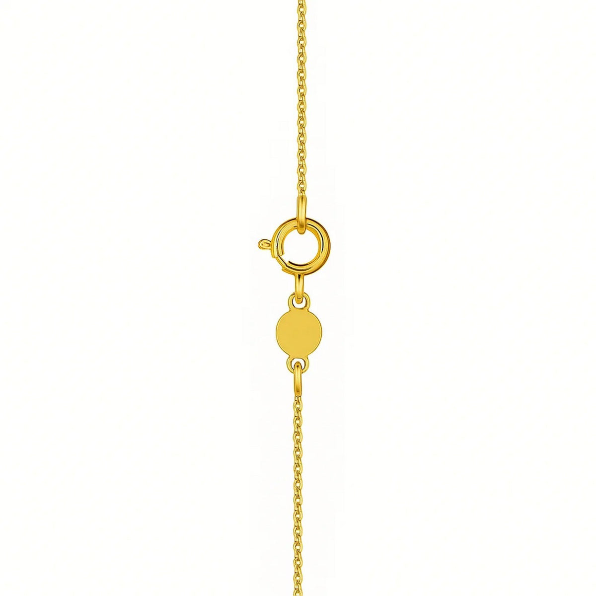 14K Yellow Gold Mini Diamond A Initial Pendant Necklace