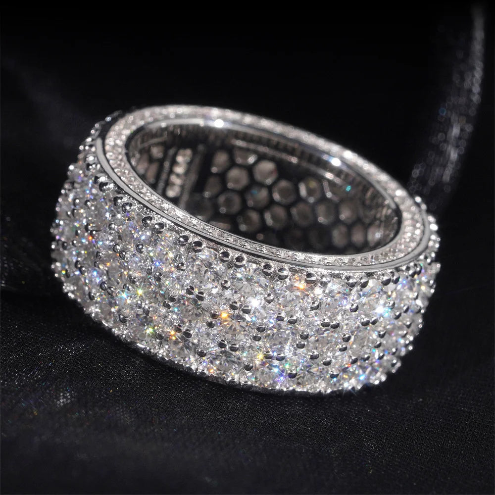 Wide Pave Band Ring for Men, image 9