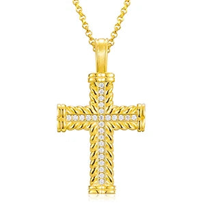 Moissanite Cross Pendant Necklace, image 8