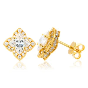 Moissanite Cross Stud Earrings for Men, image 10