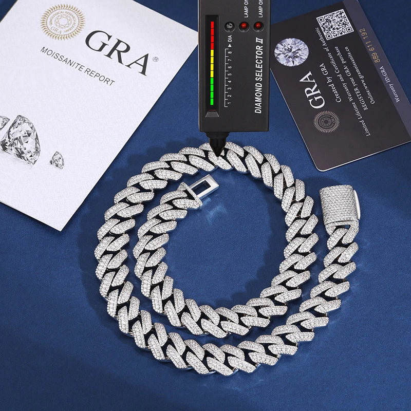 Iced Out Baguette Cuban Link Chain for Men, image 13