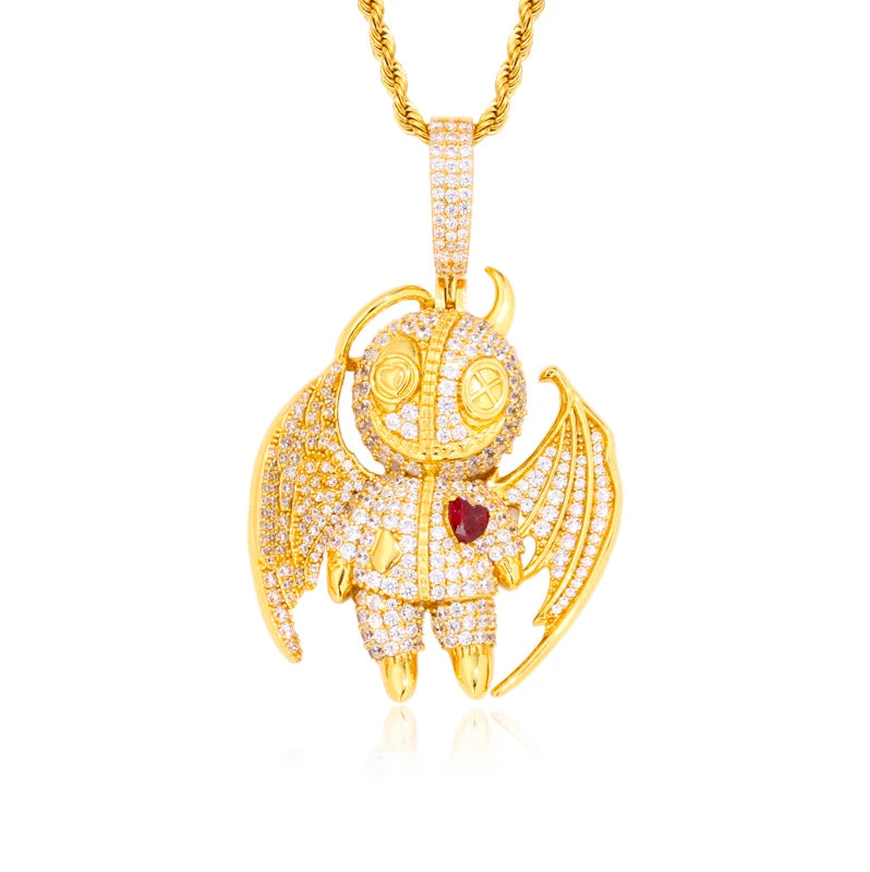 Iced Out Angel & Devil Pendant for Men, image 8