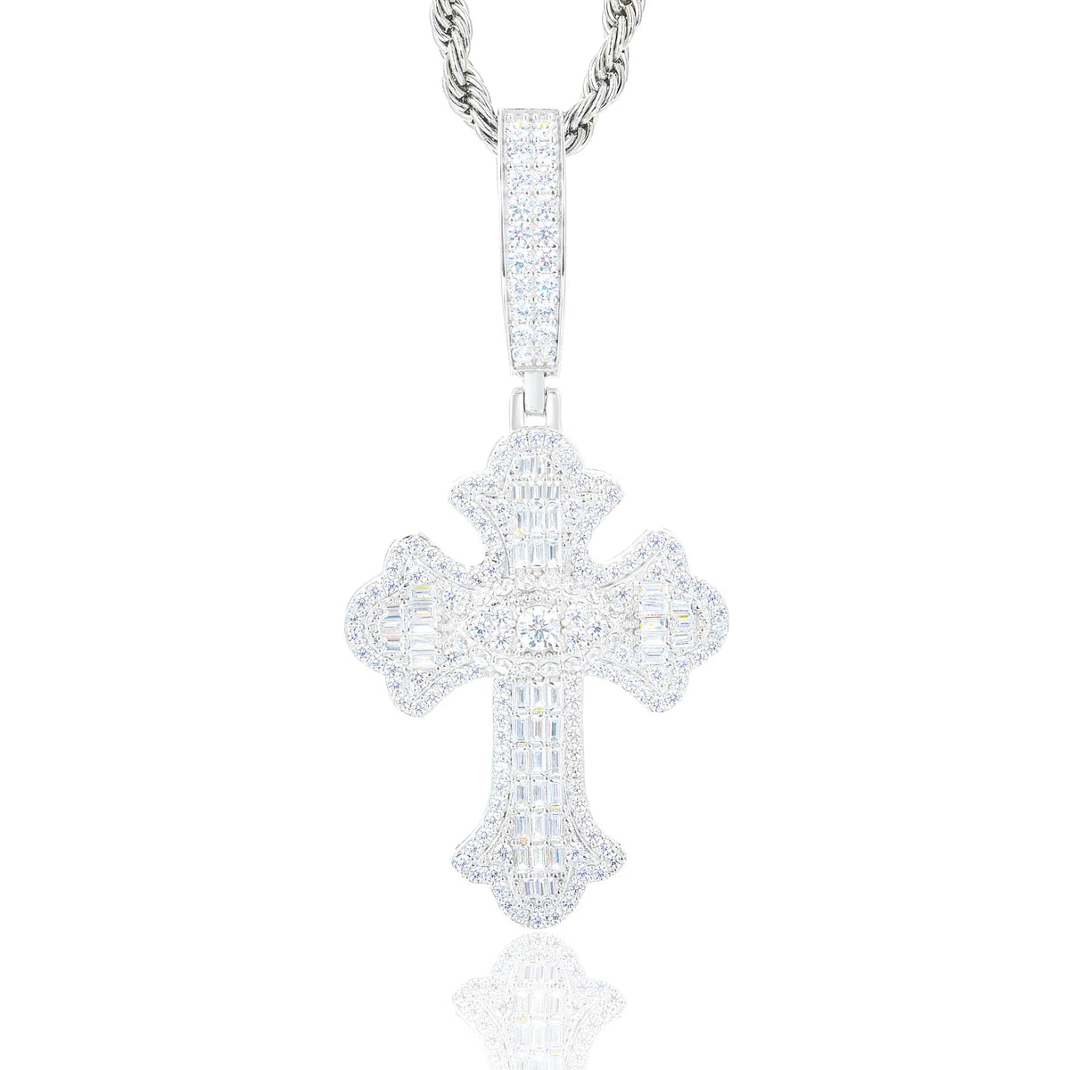 Iced Out Moissanite Cross Pendant for Men, image 11