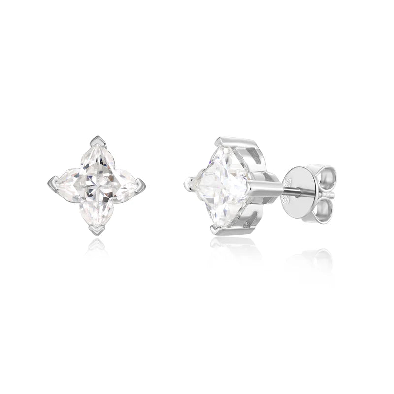 1ct Lily Cut Moissanite Stud Earrings, image 9
