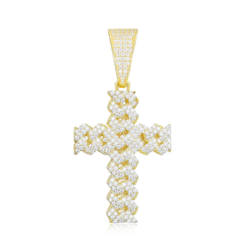Iced Out Cross Pendant for Men, image 9