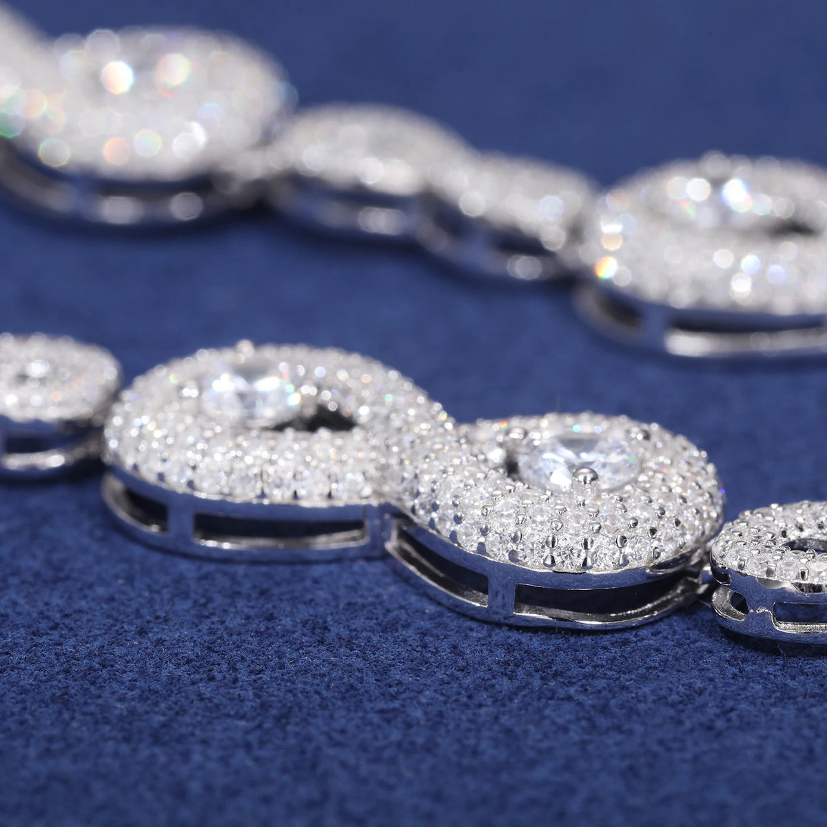 Iced Out Infinity Link Necklace for Men, image 6