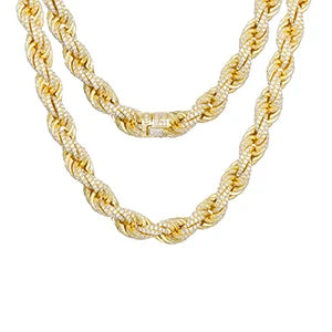 Iced Out Twist Rope Necklace or Bracelet for Men, image 7