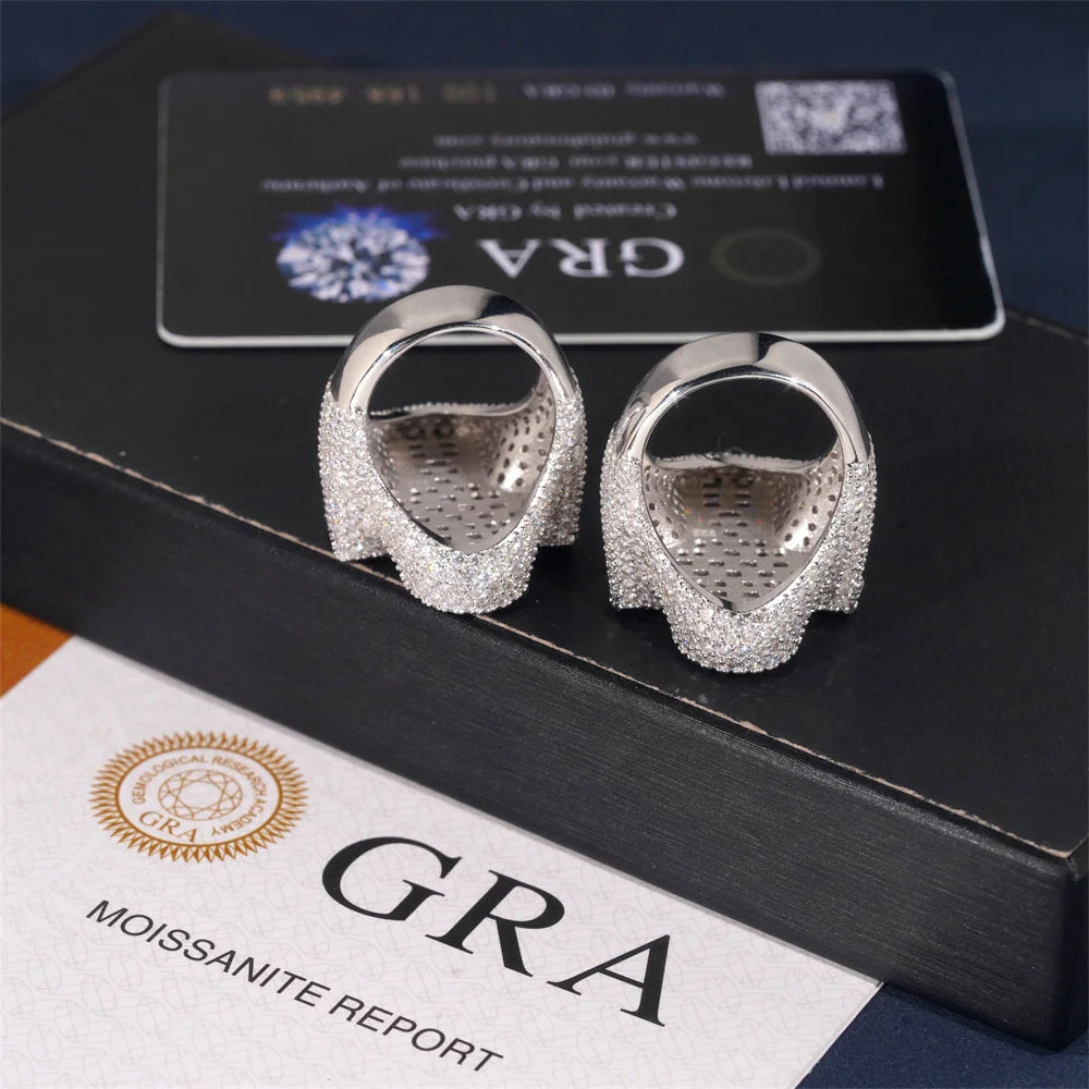 Iced Out Baguette Cross Ring for Men, image 5