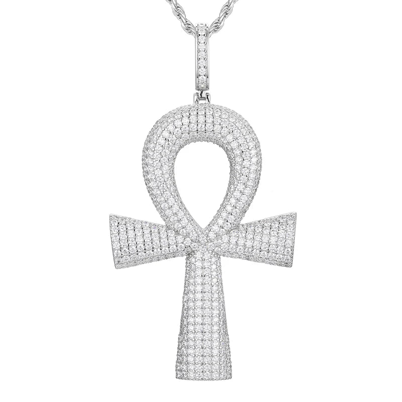 Iced Out Ankh Pendant for Men, image 13