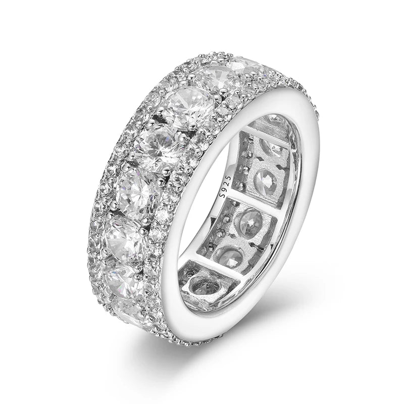 Iced Out Eternity Band Ring for Men, image 10