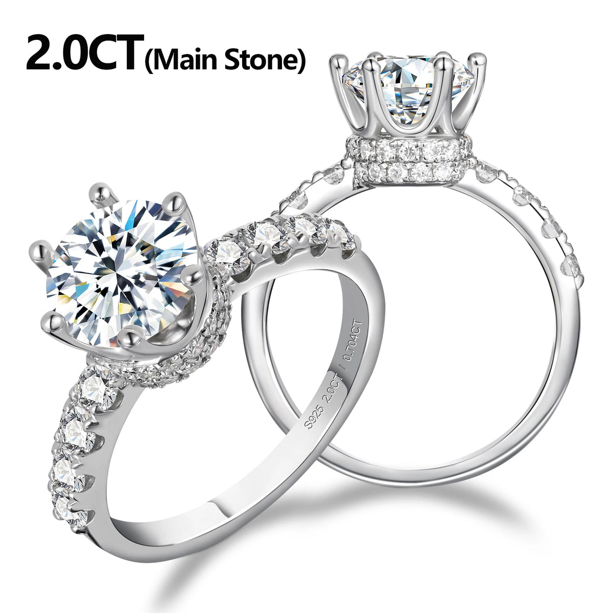 Moissanite Solitaire Engagement Rings, image 17