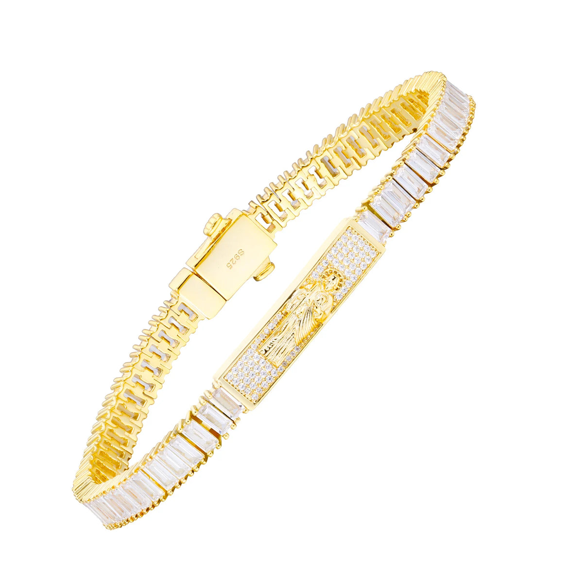 Iced Out Baguette Tennis Bracelet for Men, image 8