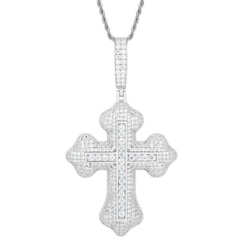 Iced Out Moissanite Pendant Necklace for Men, image 12