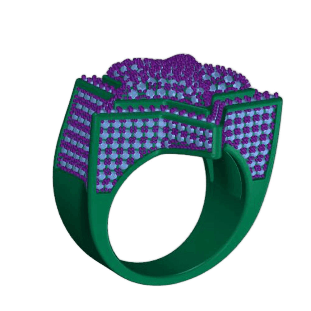 Iced Out Moissanite Star Ring for Men, image 7