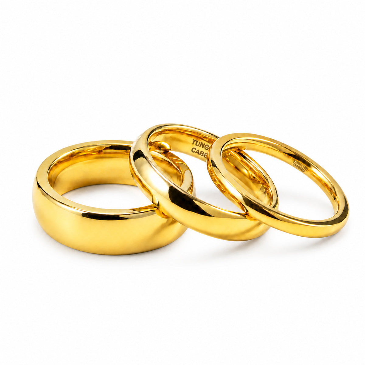 Tungsten Carbide Dome Band - Gold-Tone, 2mm to 8mm - supplier photo