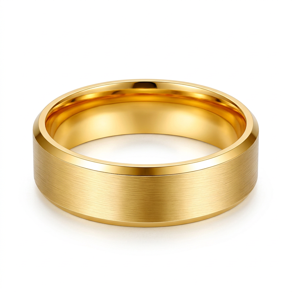 Stainless Steel Matte Band - 6mm or 8mm - angled view