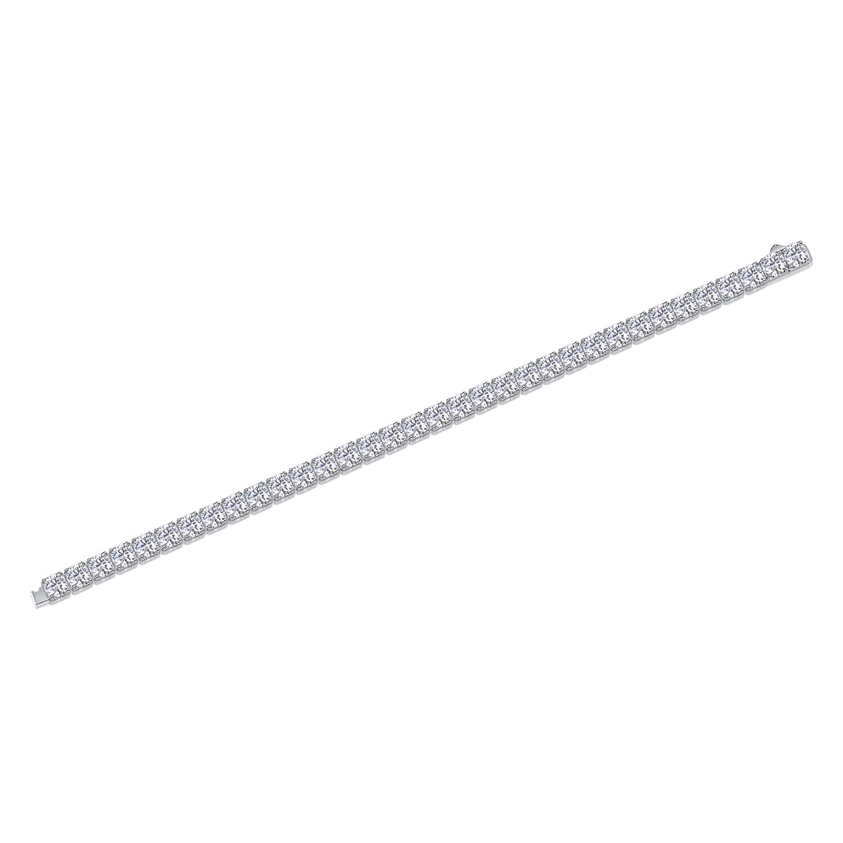 Round Moissanite Tennis Bracelet (0.5 ct Stones) in 925 Sterling Silver