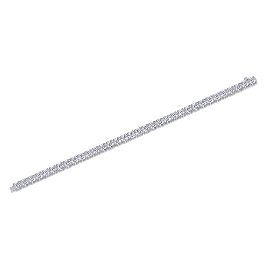 Round Moissanite Tennis Bracelet (0.5 ct Stones) in 925 Sterling Silver