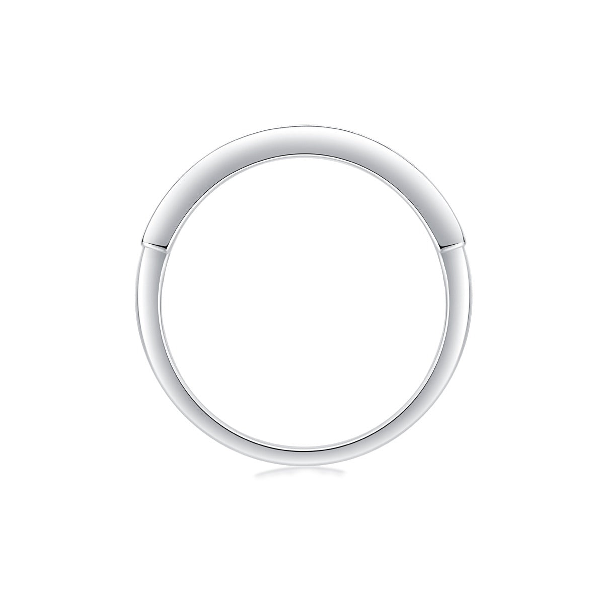 Moissanite Square-Frame Pave Band in 925 Sterling Silver