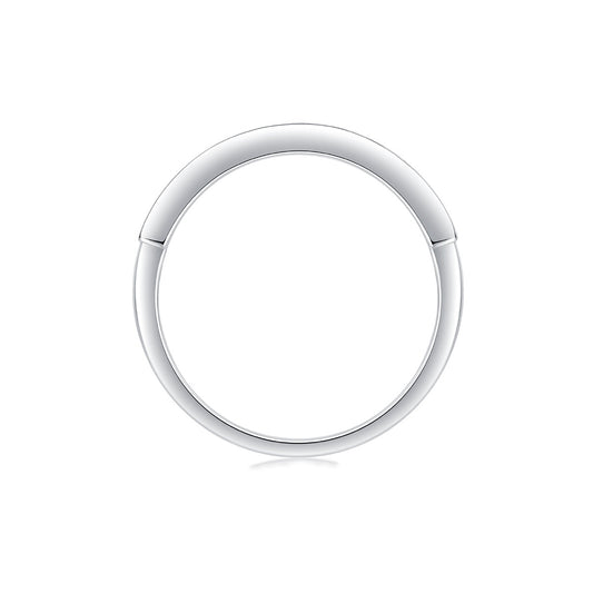 Moissanite Square-Frame Pave Band in 925 Sterling Silver