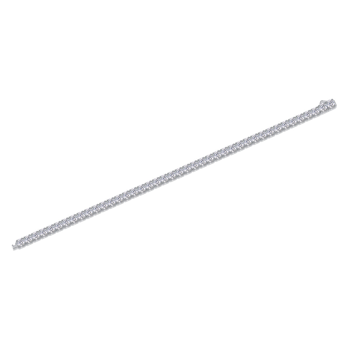 Round Moissanite Tennis Bracelet (0.3 ct Stones) in 925 Sterling Silver