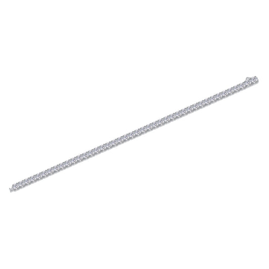 Round Moissanite Tennis Bracelet (0.3 ct Stones) in 925 Sterling Silver