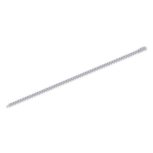 Round Moissanite Tennis Bracelet (0.1 ct Stones) in 925 Sterling Silver