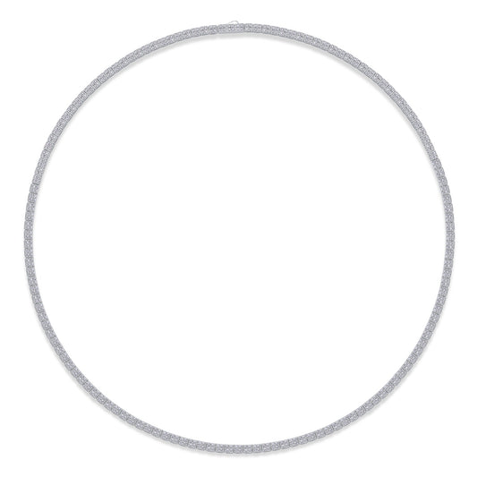 Fine Moissanite Tennis Necklace in 925 Sterling Silver