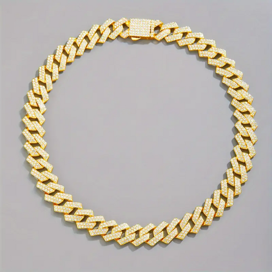 Iced Moissanite Cuban Link Bracelet in 925 Sterling Silver