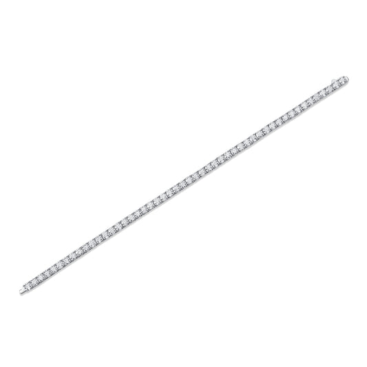 Round Moissanite Four-Prong Tennis Bracelet in 925 Sterling Silver