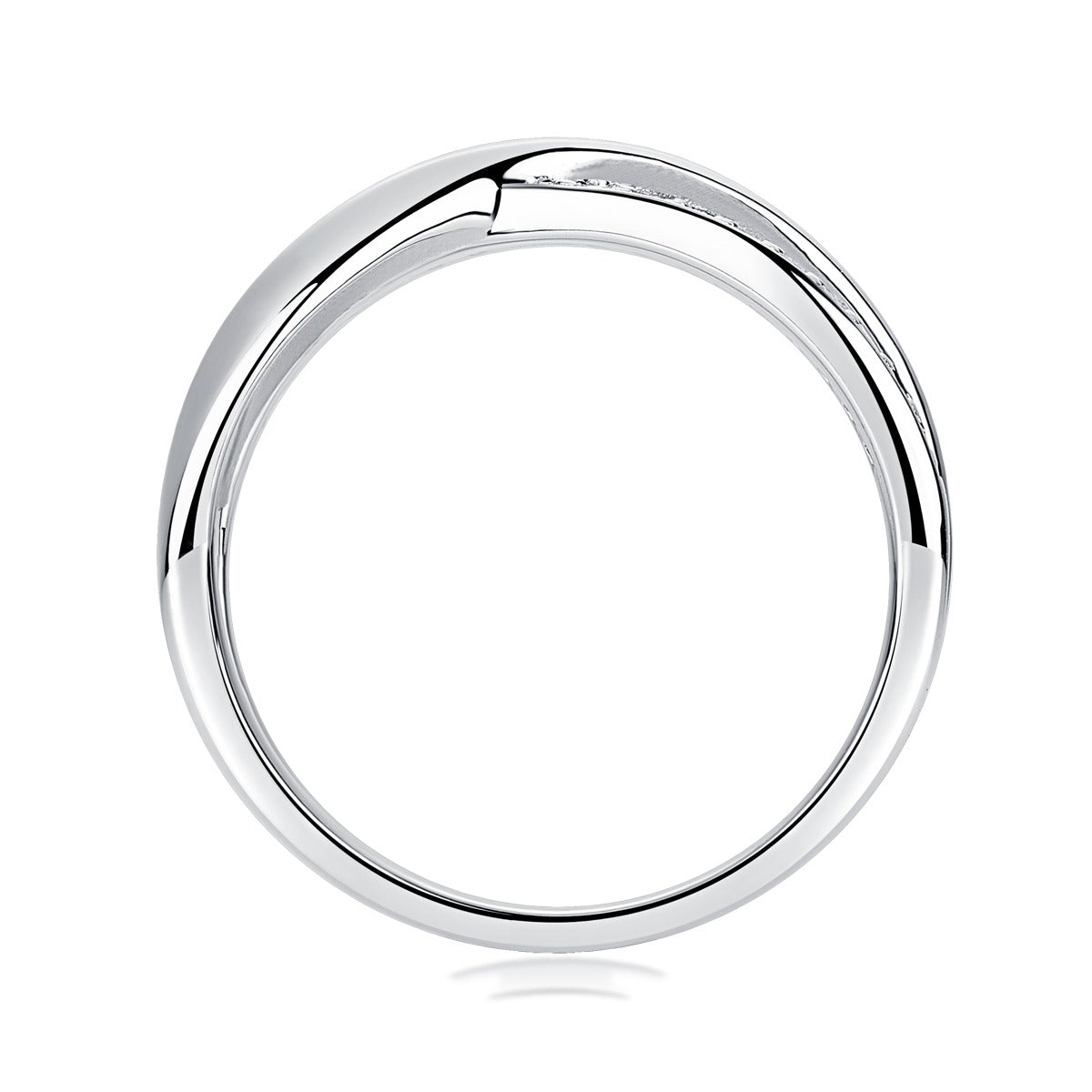 Moissanite Pave Crossover Ring in 925 Sterling Silver