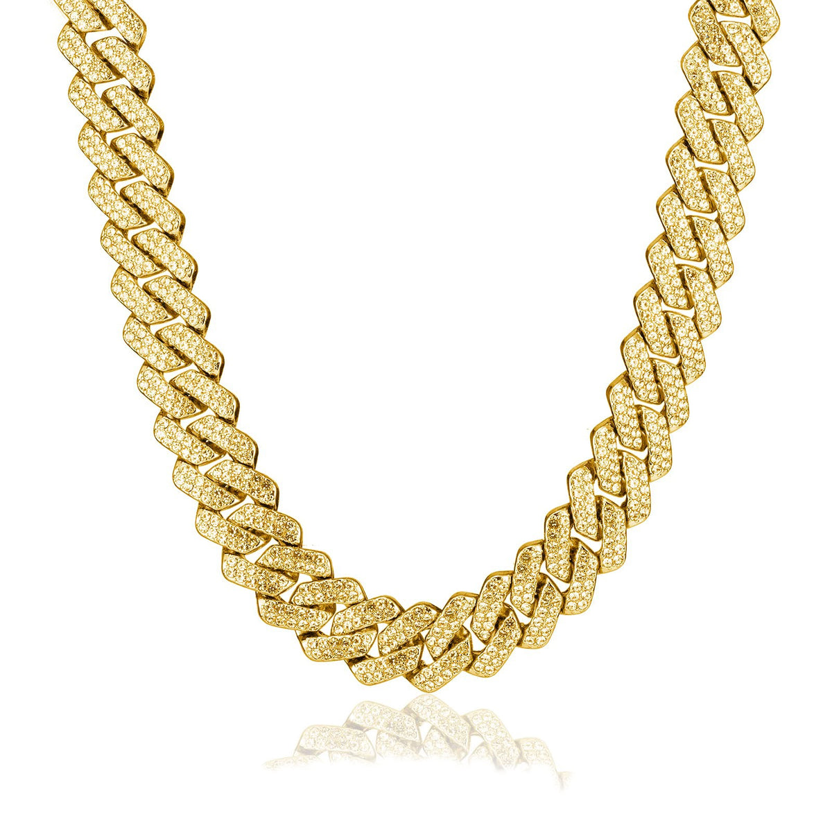 Iced Moissanite Cuban Link Bracelet in 925 Sterling Silver