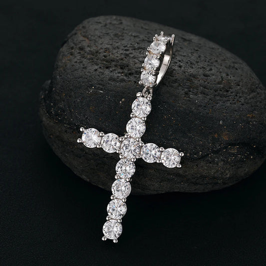 Moissanite Cross and Ankh Pendant Necklaces, image 3