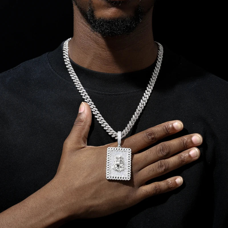 Iced Out Jesus Tag Pendant for Men, image 7