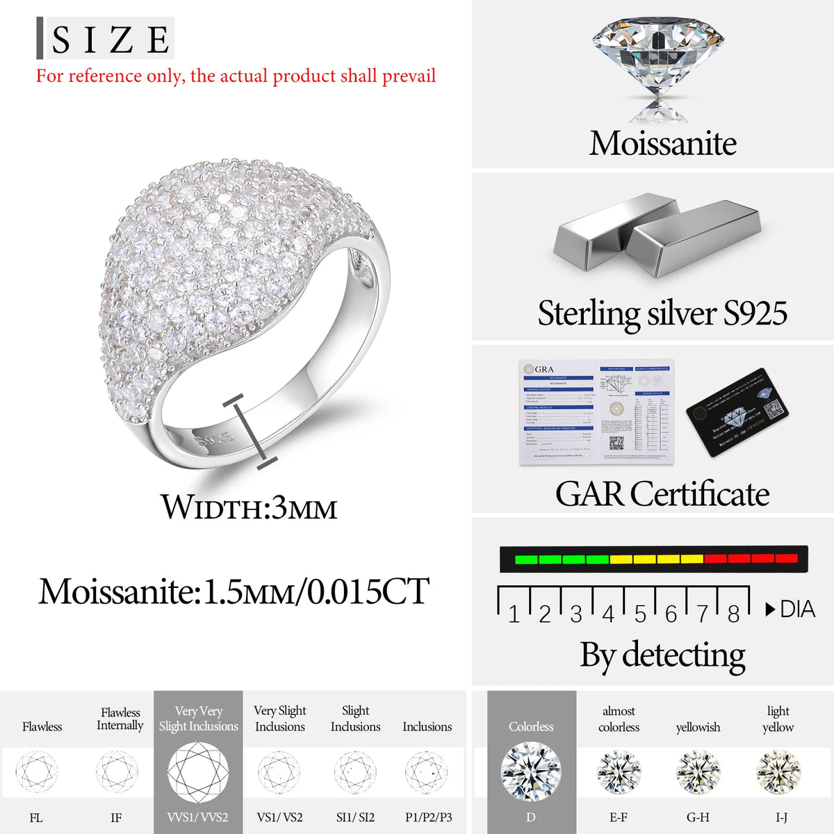 Iced Out Moissanite Cracked Heart Ring, image 6
