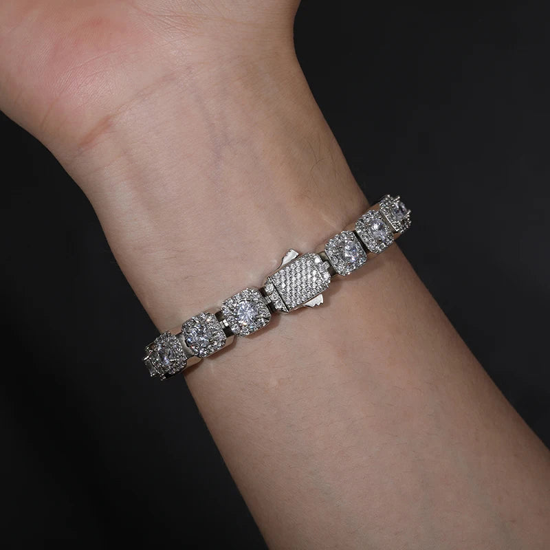 Moissanite Link Bracelet for Men, image 3