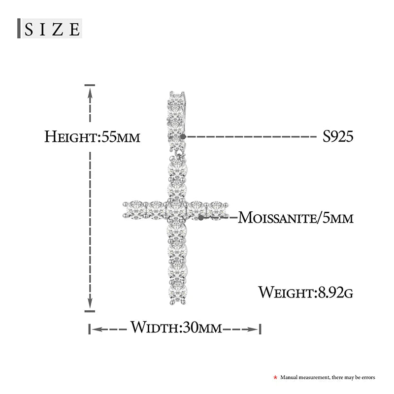 Moissanite Cross and Ankh Pendant Necklaces, image 8