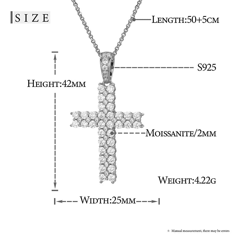 Moissanite Cross and Ankh Pendant Necklaces, image 10