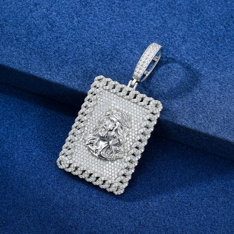 Iced Out Jesus Tag Pendant for Men, image 5