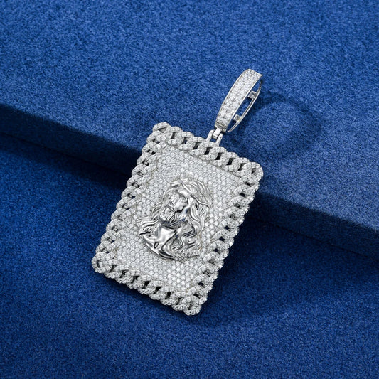 Iced Out Jesus Tag Pendant for Men, image 5
