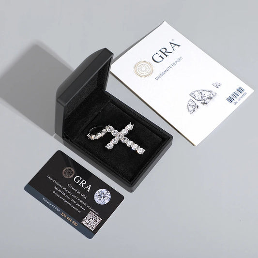 Moissanite Cross and Ankh Pendant Necklaces, image 5