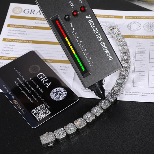 Moissanite Link Bracelet for Men, image 2