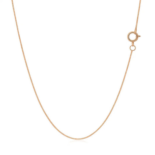 14k Rose Gold Classic Box Chain (0.45 mm)