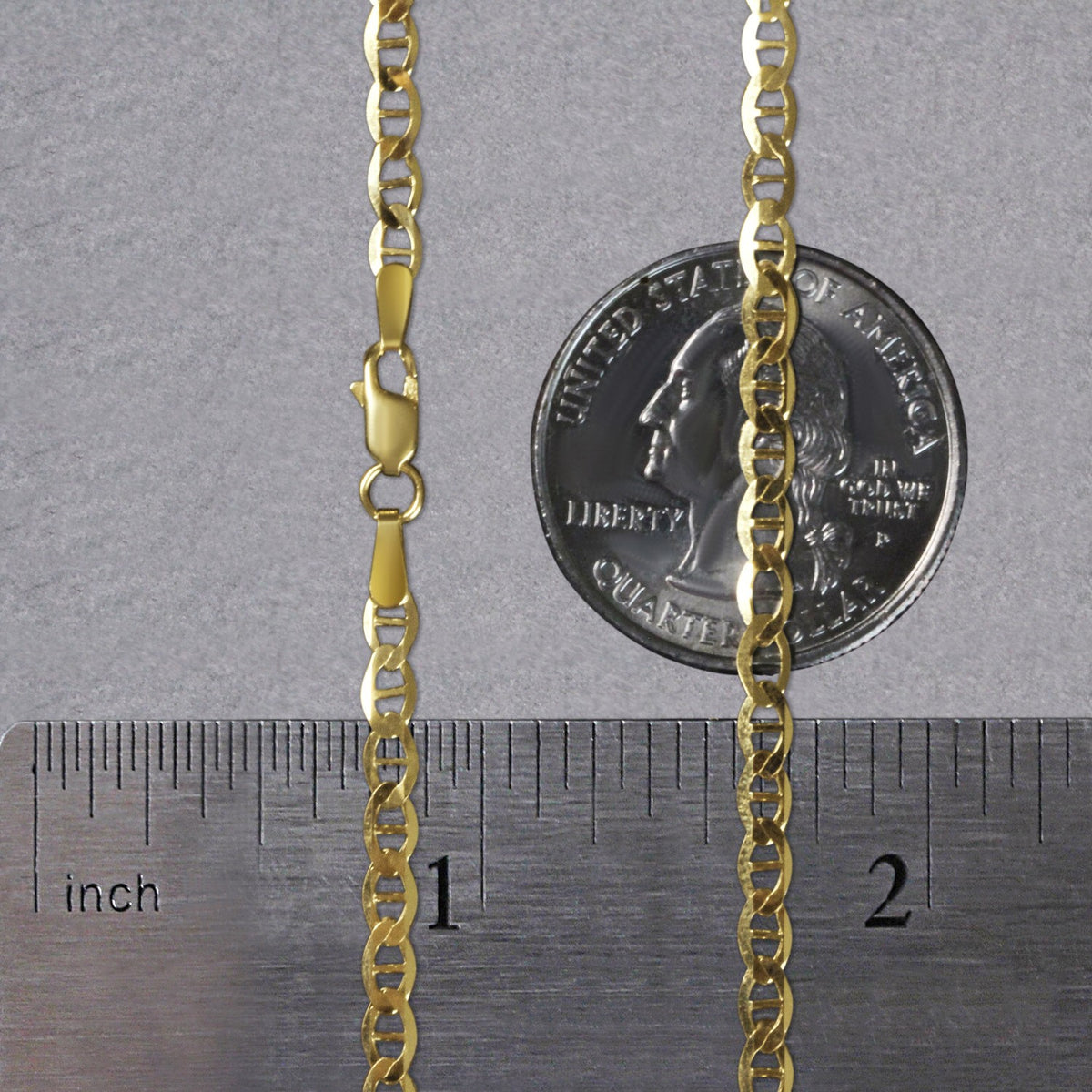 10k Yellow Gold Mariner Link Chain (3.20 mm)