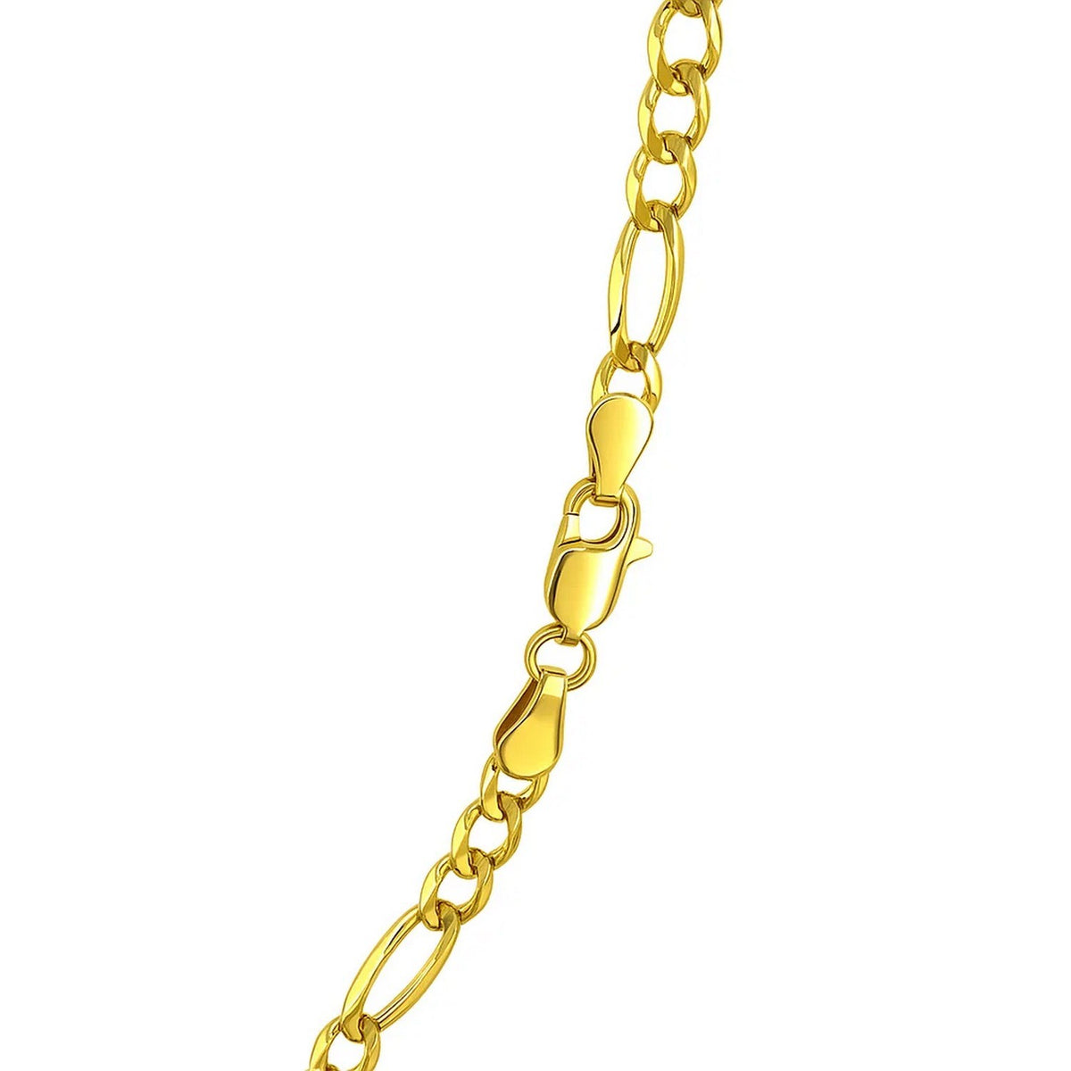 14k Yellow Gold Solid Figaro Chain (3.80 mm)