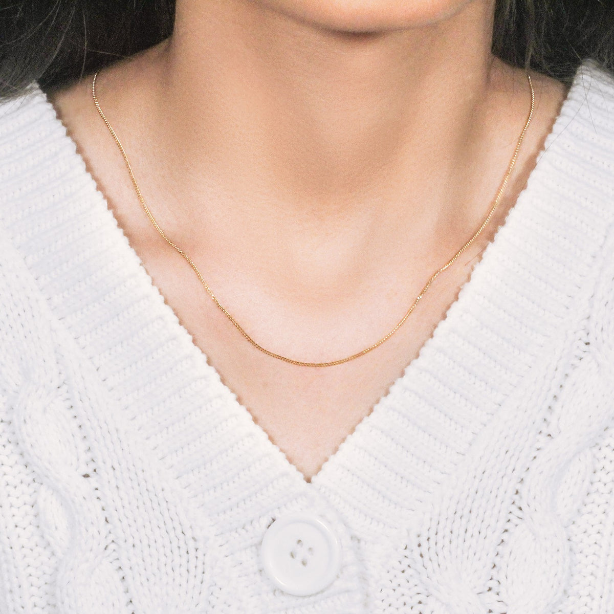 10k Yellow Gold Gourmette Chain 1.0mm (1.00 mm)