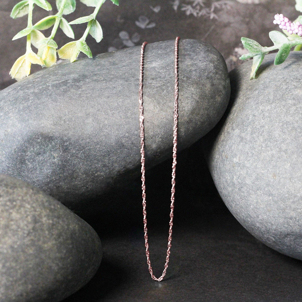 14k Rose Gold Singapore Chain (1.10 mm)