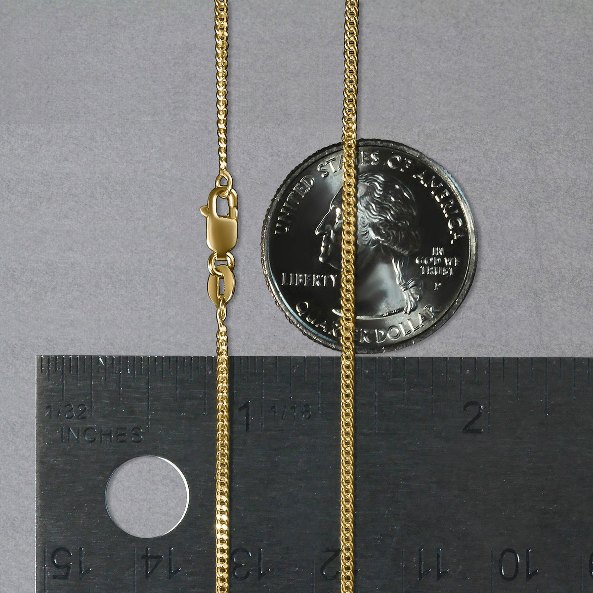10k Yellow Gold Gourmette Chain (1.40 mm)