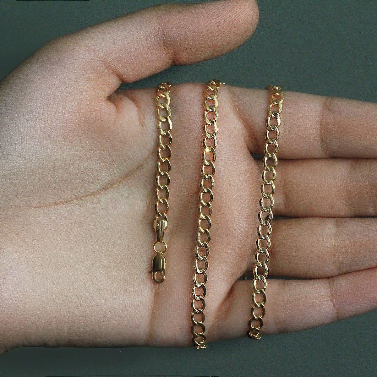 14k Yellow Gold Curb Chain (4.40 mm)