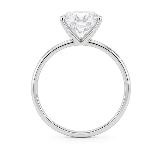 5 Carat Radiant Lab Grown IGI G/VS1 Diamond Solitaire Ring in 14K White Gold